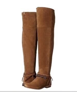 Musse & Cloud Ansley Boots Brown Suede Over The Knee Size 41
